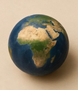 Globe showing Africa