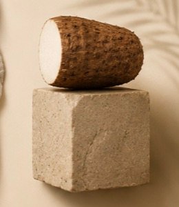 Premium yam on a stone pedestal
